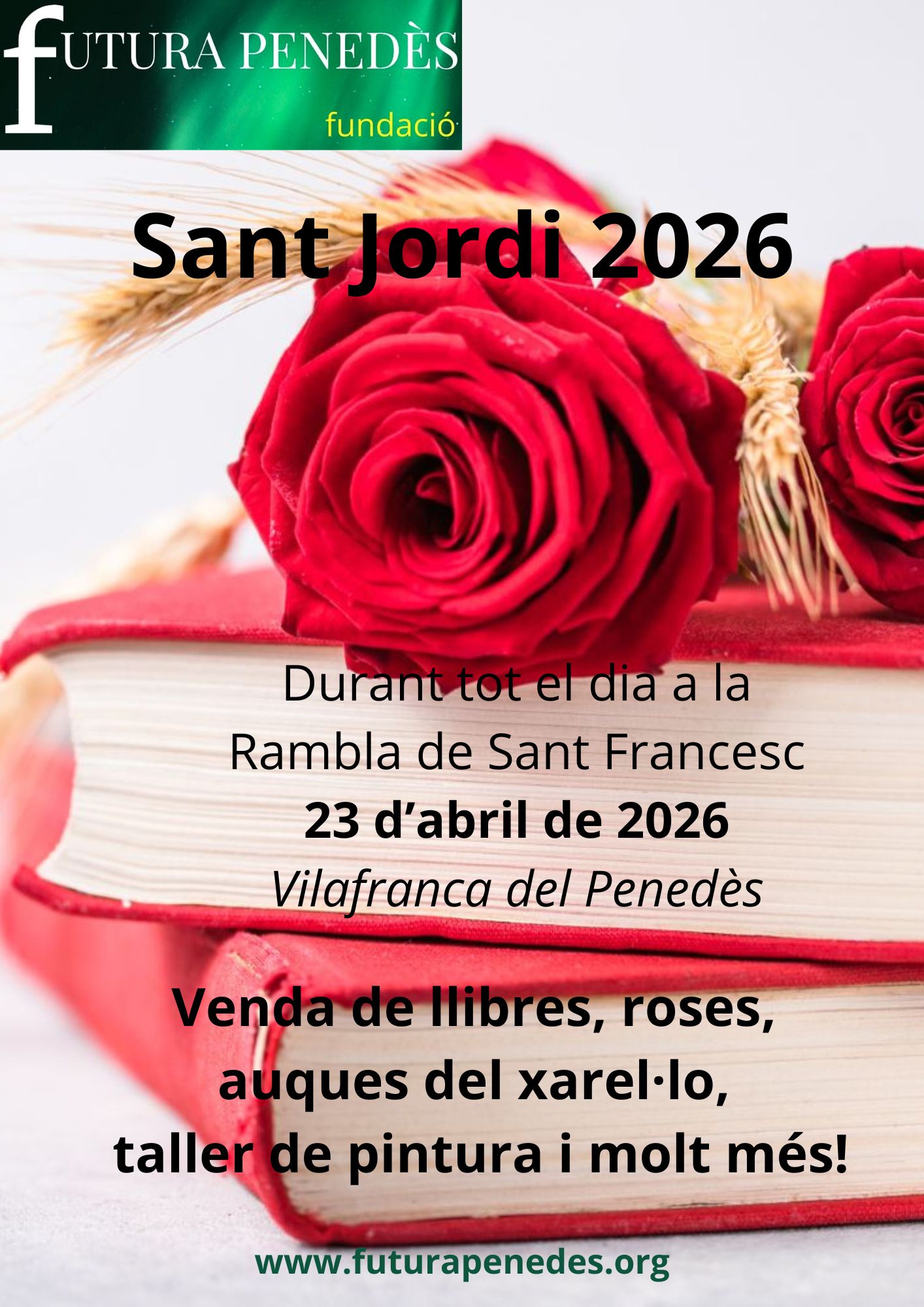 Mercat de llibres i roses de Sant Jordi