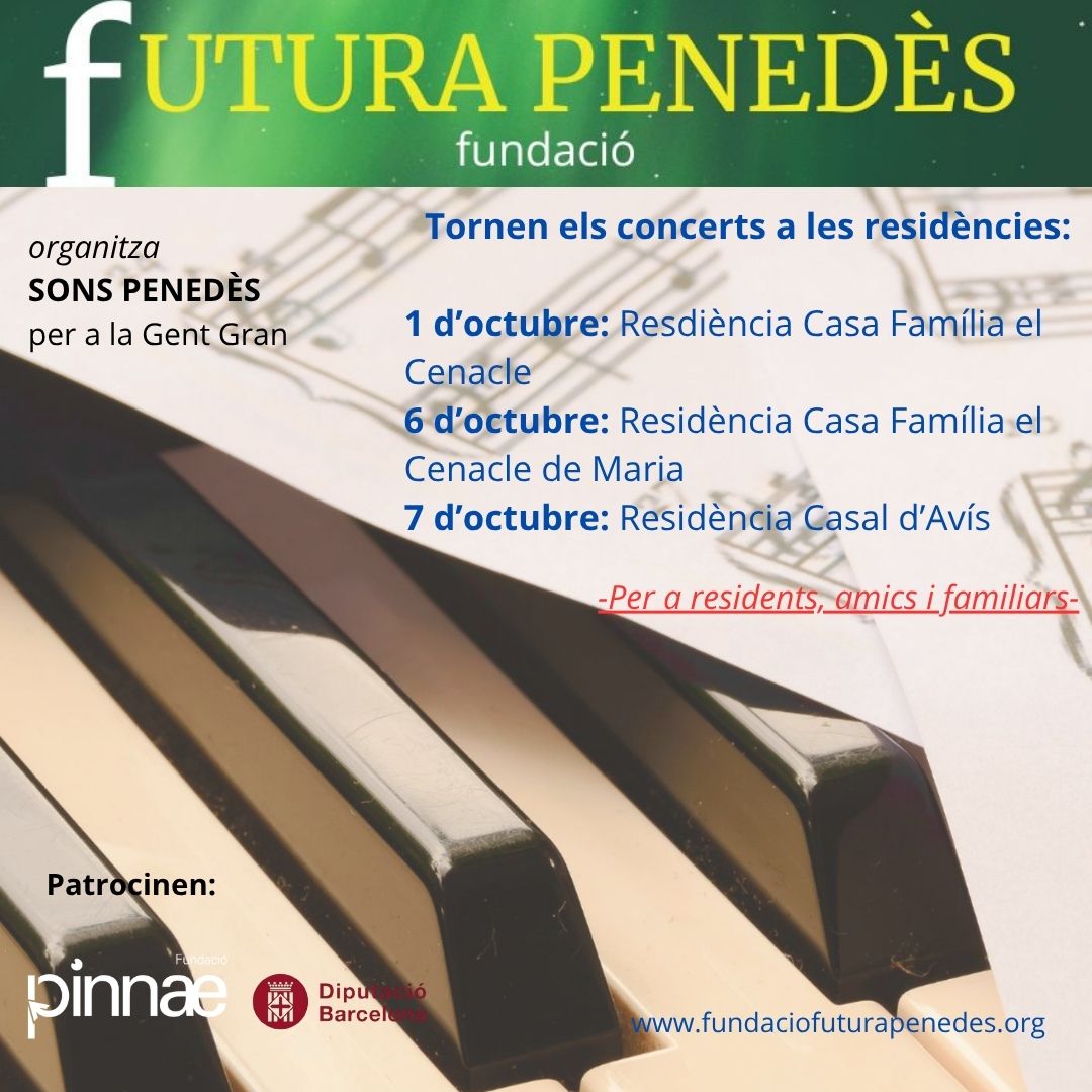 SONS PENEDÈS – Música i Benestar per gent gran a les Residències – Subirats